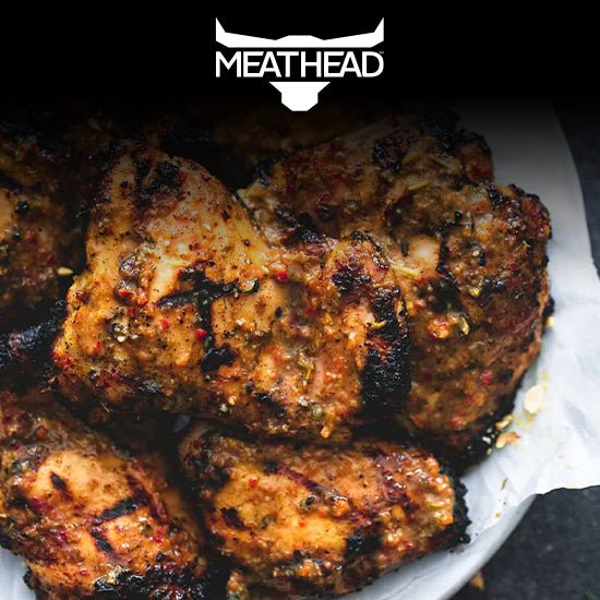 MEATHEAD JERK CHICKEN BONELESS SKINLESS THIGHS The Meathead Store