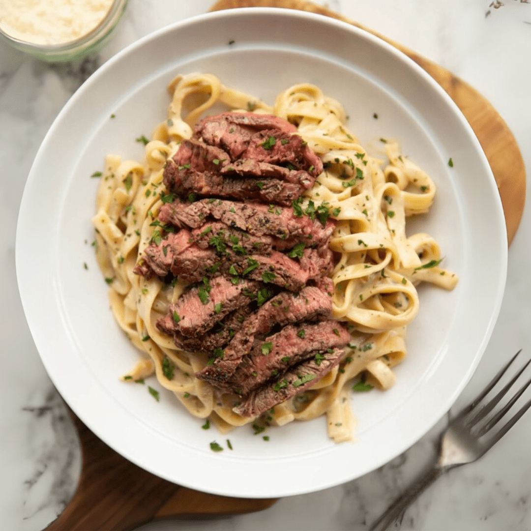Creamy Air Fryer Steak Fettuccine with Fresh Veggies - The Meathead Store