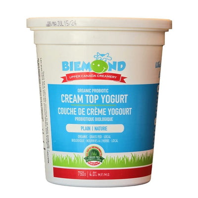 Biemond Organic Probiotic Cream Top Yogurt - The Meathead Store