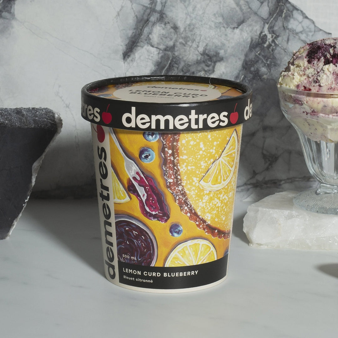 Demetres Lemon Curd Blueberry Ice Cream - The Meathead Store