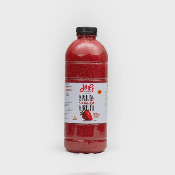 Drips Exotics Strawberry Chunky Smoothie – Honey Sweetened - 1L - The Meathead Store