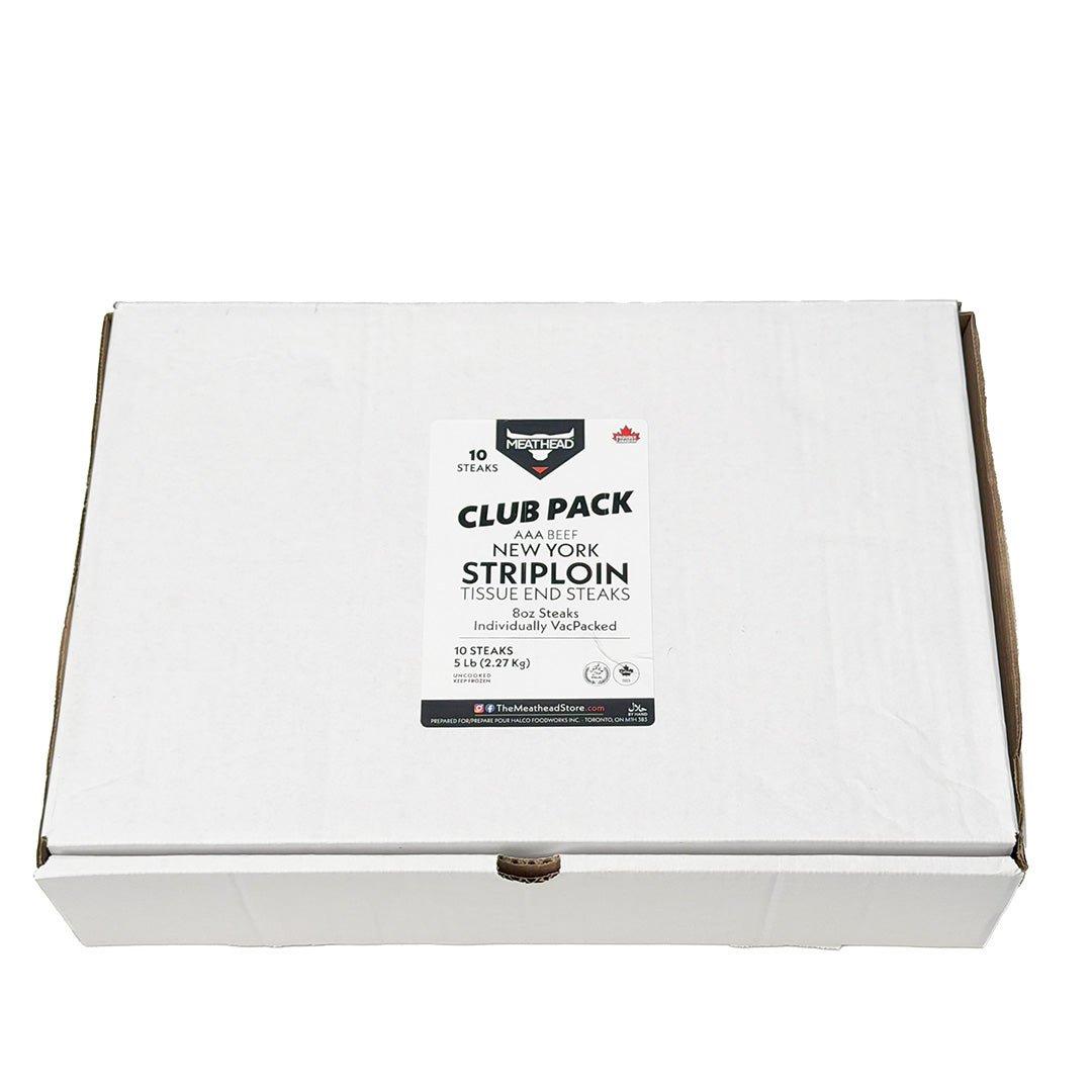 Meathead AA+ Beef NY Striploin End Steaks 8oz Club Pack - 10pcs - The Meathead Store