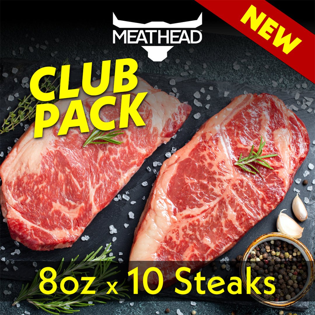 Meathead AA+ Beef NY Striploin End Steaks 8oz Club Pack - 10pcs - The Meathead Store