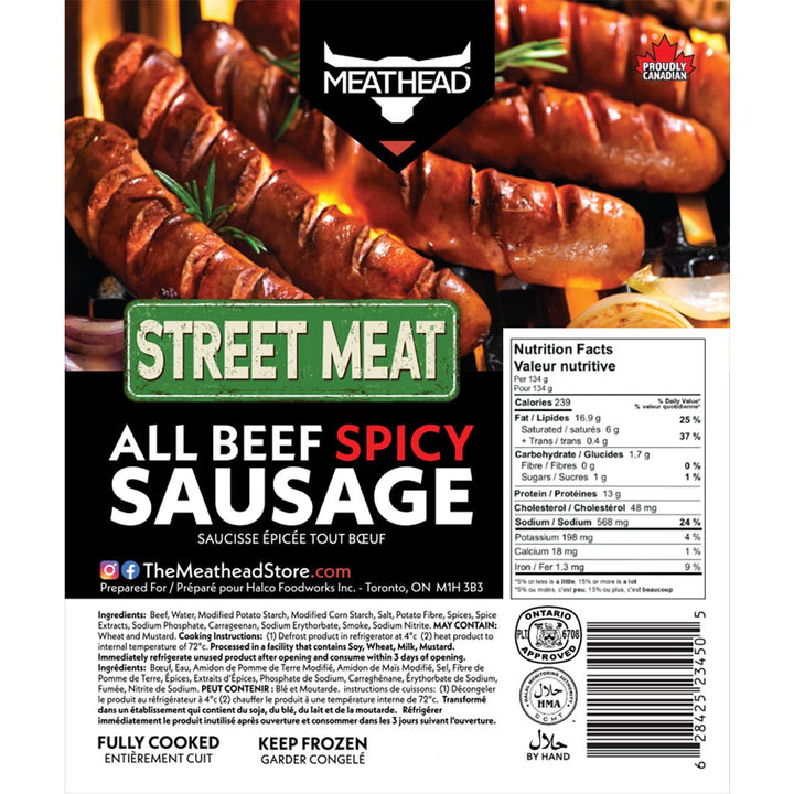 Meathead All Beef Spicy Sausage Family Pack - The Meathead Store