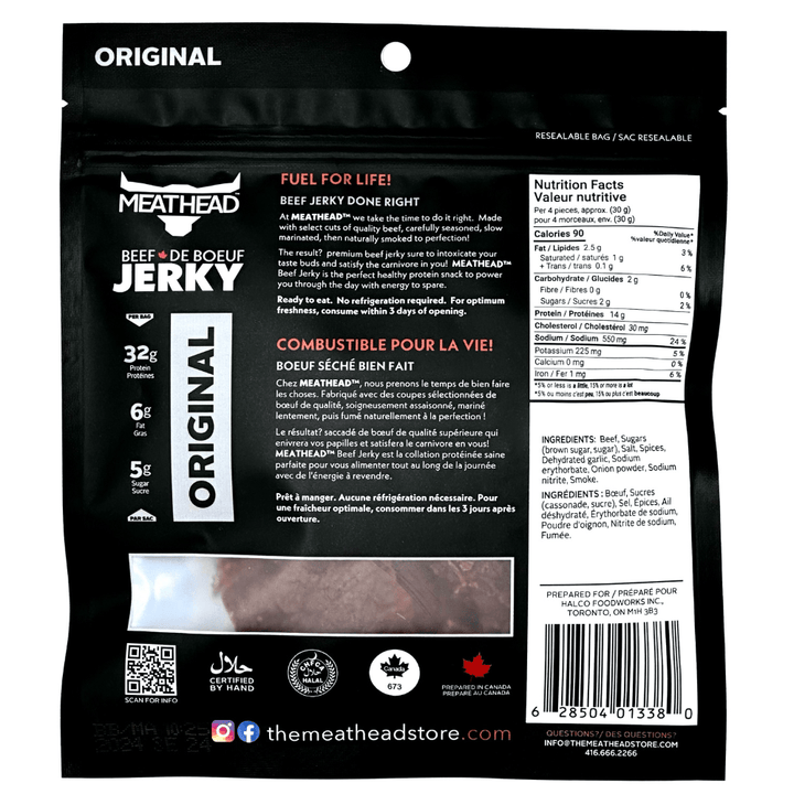Meathead Beef Jerky Original Case - The Meathead Store
