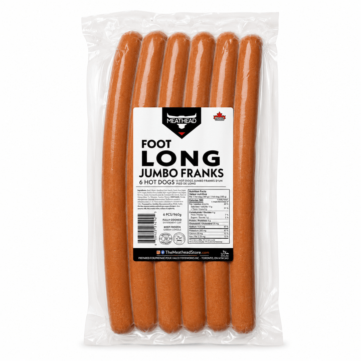 Meathead FOOTLONG Jumbo Franks - Hot Dogs - The Meathead Store