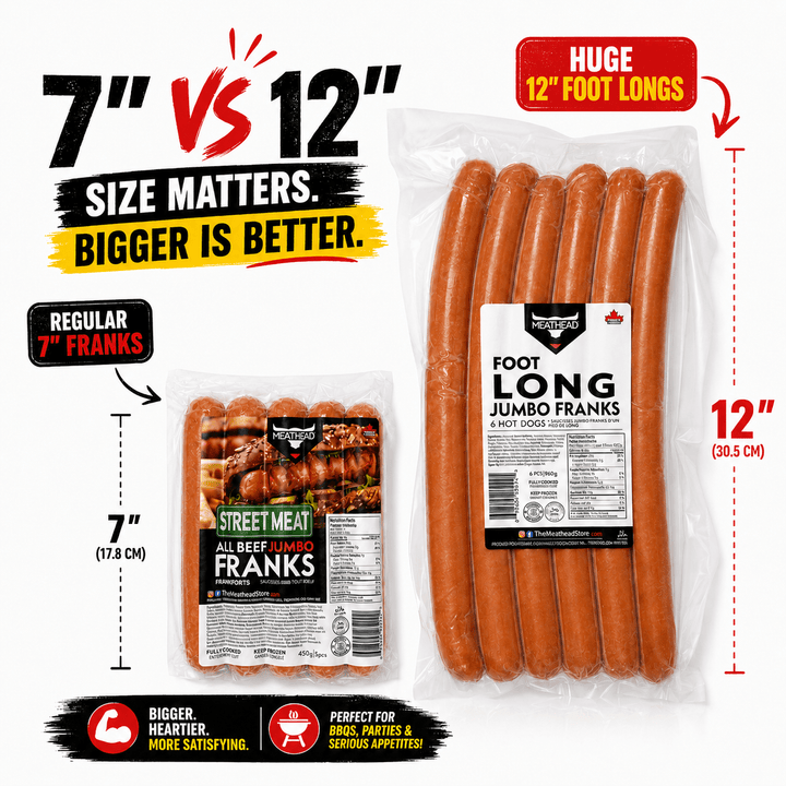Meathead FOOTLONG Jumbo Franks - Hot Dogs - The Meathead Store