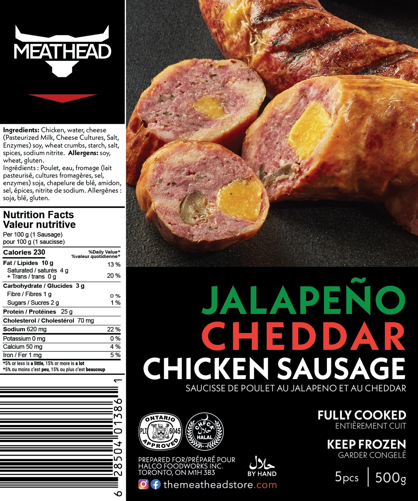 Meathead Jalapeno Cheddar Chicken Sausage - The Meathead Store