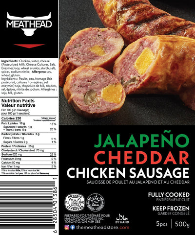 Meathead Jalapeno Cheddar Chicken Sausage - The Meathead Store