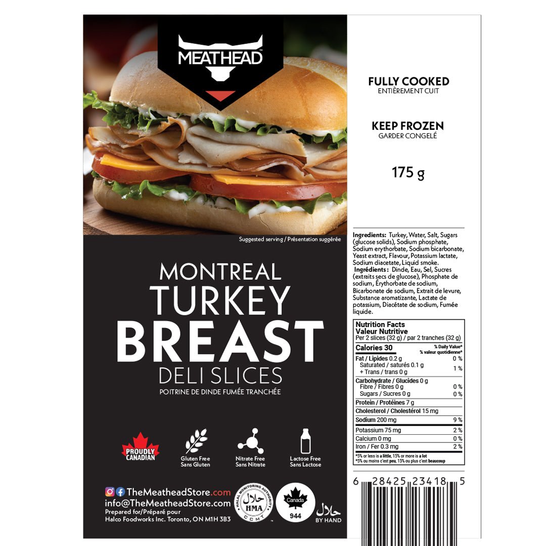 Meathead Montreal Smoked Turkey Breast Deli Slices - The Meathead Store
