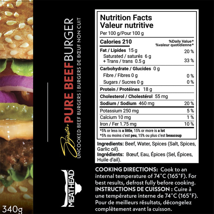 Meathead Signature Pure Beef Burger Family Pack - The Meathead Store