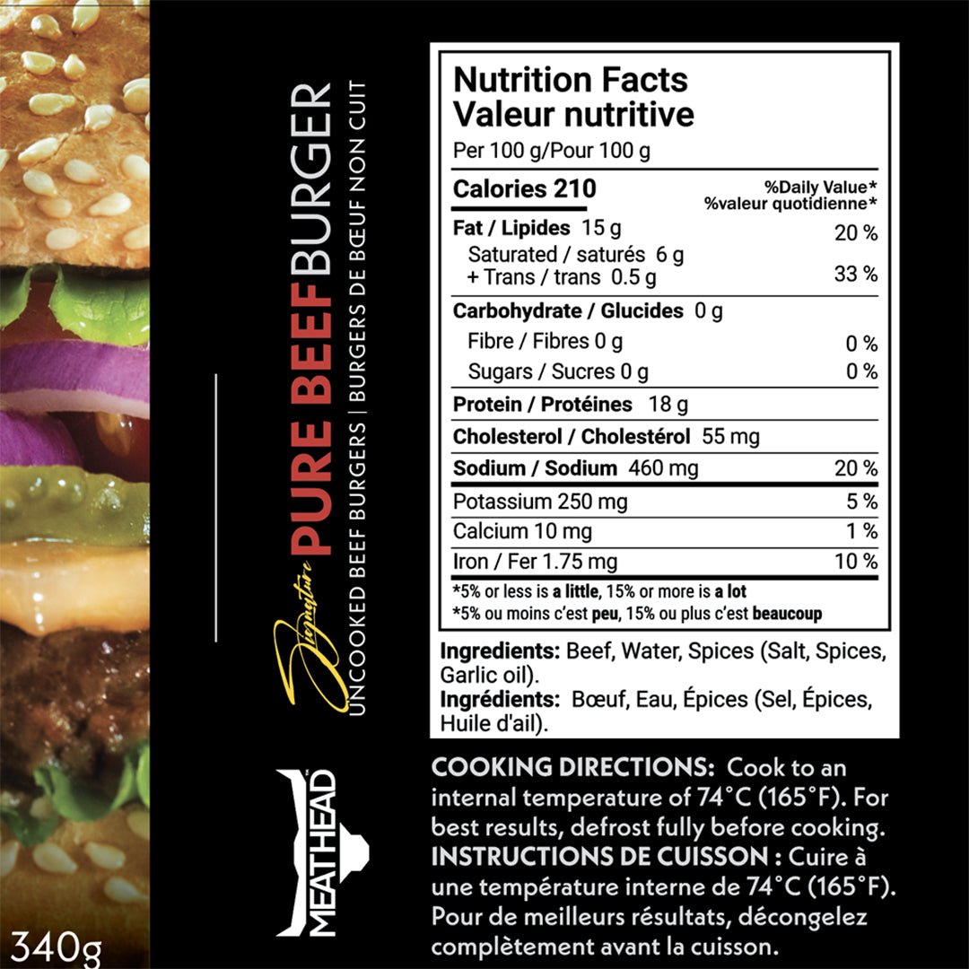 Meathead Signature Pure Beef Burger Family Pack - The Meathead Store