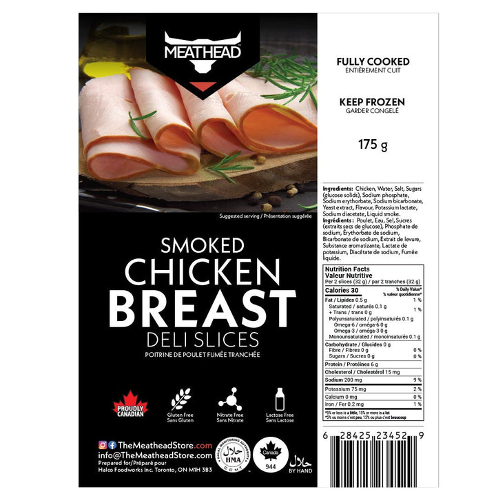 Meathead Smoked Chicken Breast Deli Slices - The Meathead Store