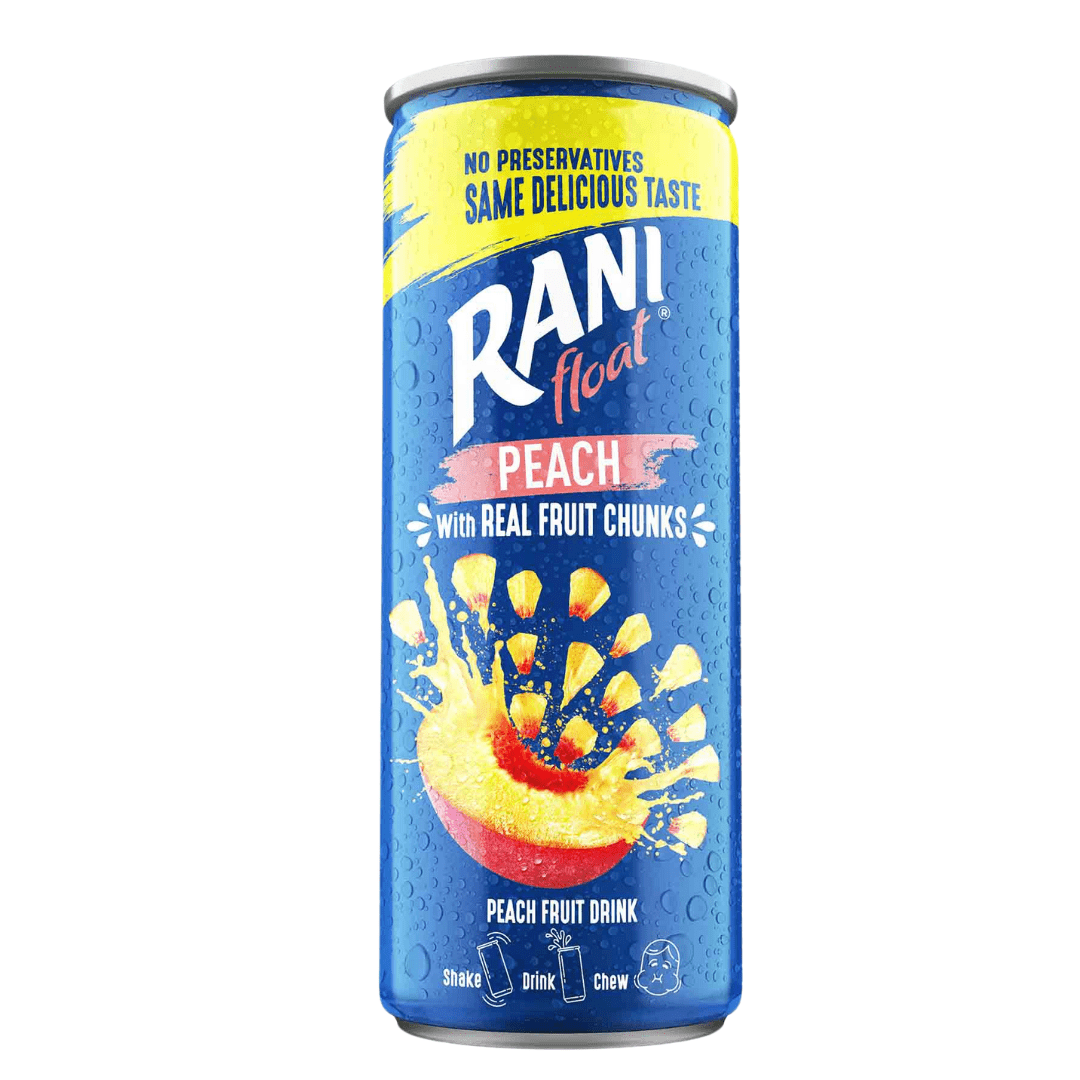 Rani Peach Float Fruit Drink 240 mL Can - The Meathead Store