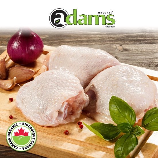 ADAMS ORGANIC CHICKEN THIGH BONE-IN NO BACK - The Meathead Store