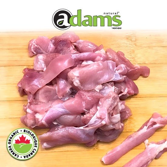 ADAMS ORGANIC STIR FRY CHICKEN THIGH BONELESS SKINLESS - The Meathead Store