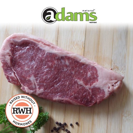ADAMS RWH ANGUS BEEF NY STRIPLOIN STEAK 10OZ - The Meathead Store