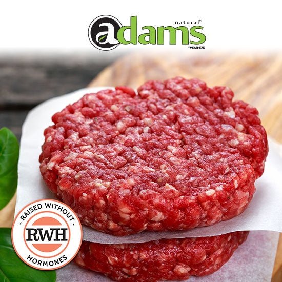 ADAMS RWH ANGUS BEEF PURE CHUCK BURGER 5oz x 2 - The Meathead Store