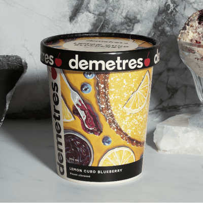 Demetres Lemon Curd Blueberry Ice Cream - The Meathead Store