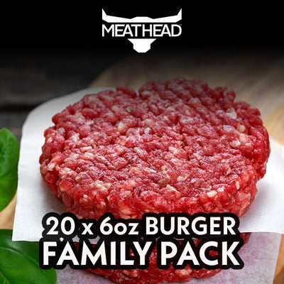 MEATHEAD 6oz ANGUS BEEF CHUCK BURGER PATTIES FAMILY PACK - The Meathead Store