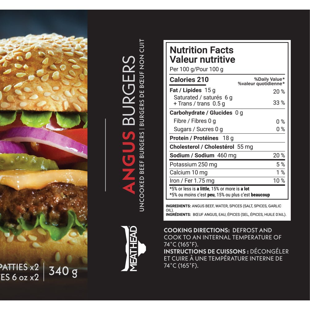 MEATHEAD 6oz ANGUS BEEF CHUCK BURGER PATTIES FAMILY PACK - The Meathead ...