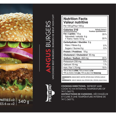 Meathead 6oz Angus Beef Chuck Burger Patties Family Pack - The Meathead Store