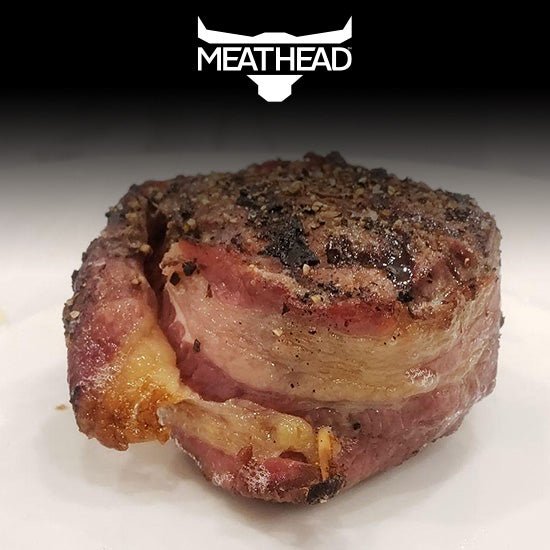 MEATHEAD AAA ANGUS BEEF BACON WRAPPED TENDERLOIN MEDALLION STEAK 6OZ - The Meathead Store