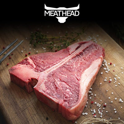 MEATHEAD AAA ANGUS BEEF T-BONE STEAK 14OZ - The Meathead Store