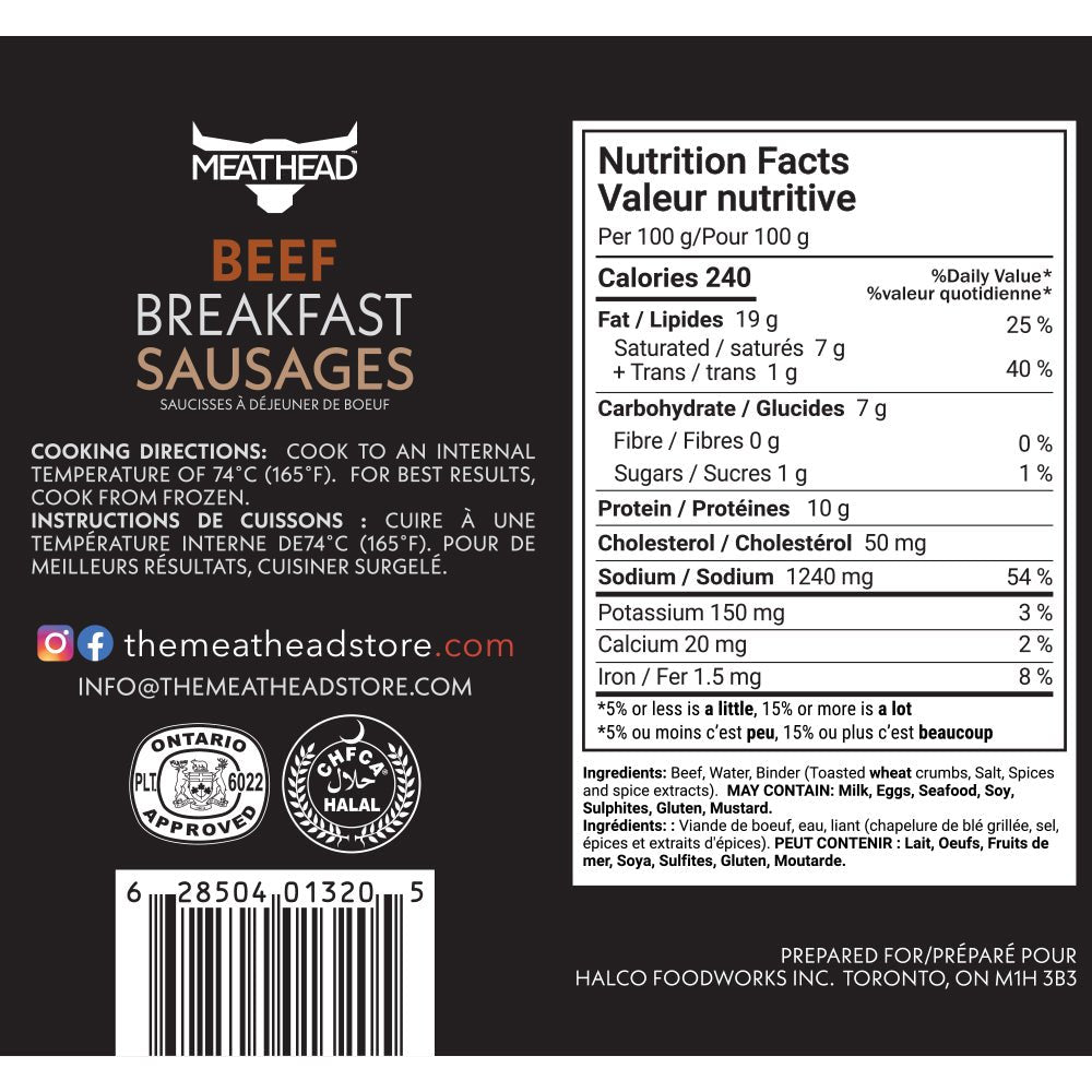 Meathead Beef Breakfast Sausage Link - The Meathead Store