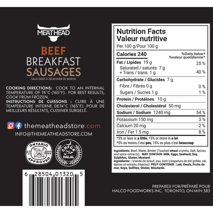 Meathead Beef Breakfast Sausage Link - The Meathead Store