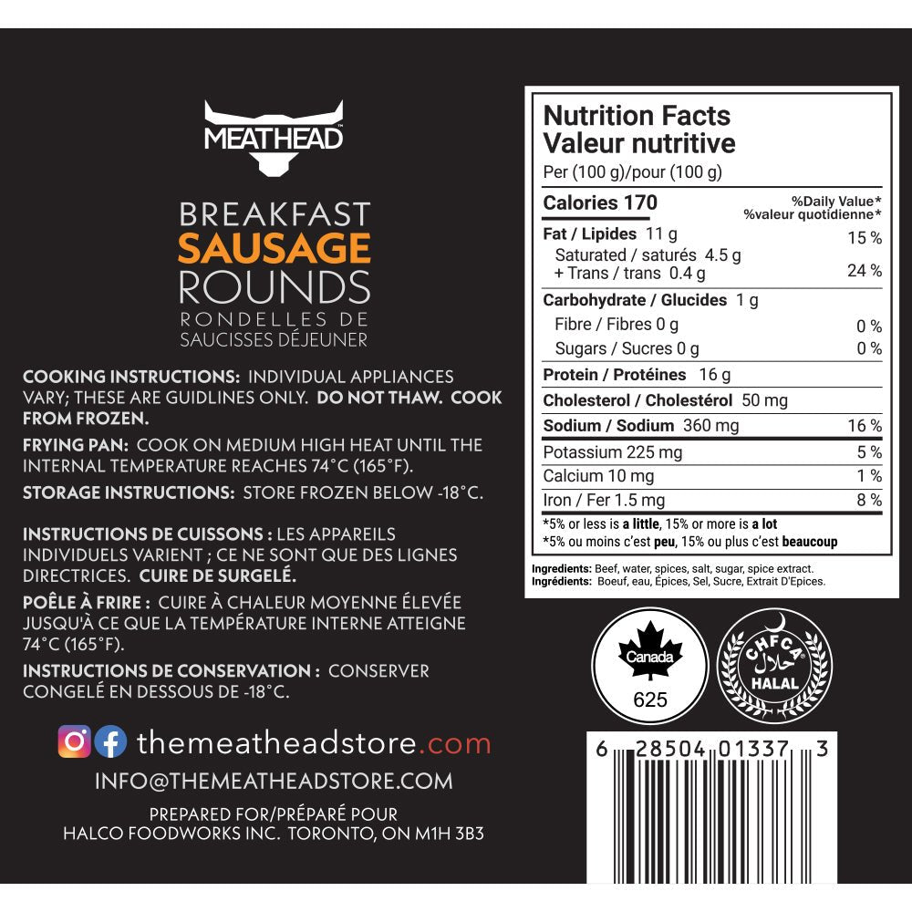 Meathead Beef Breakfast Sausage Round - The Meathead Store