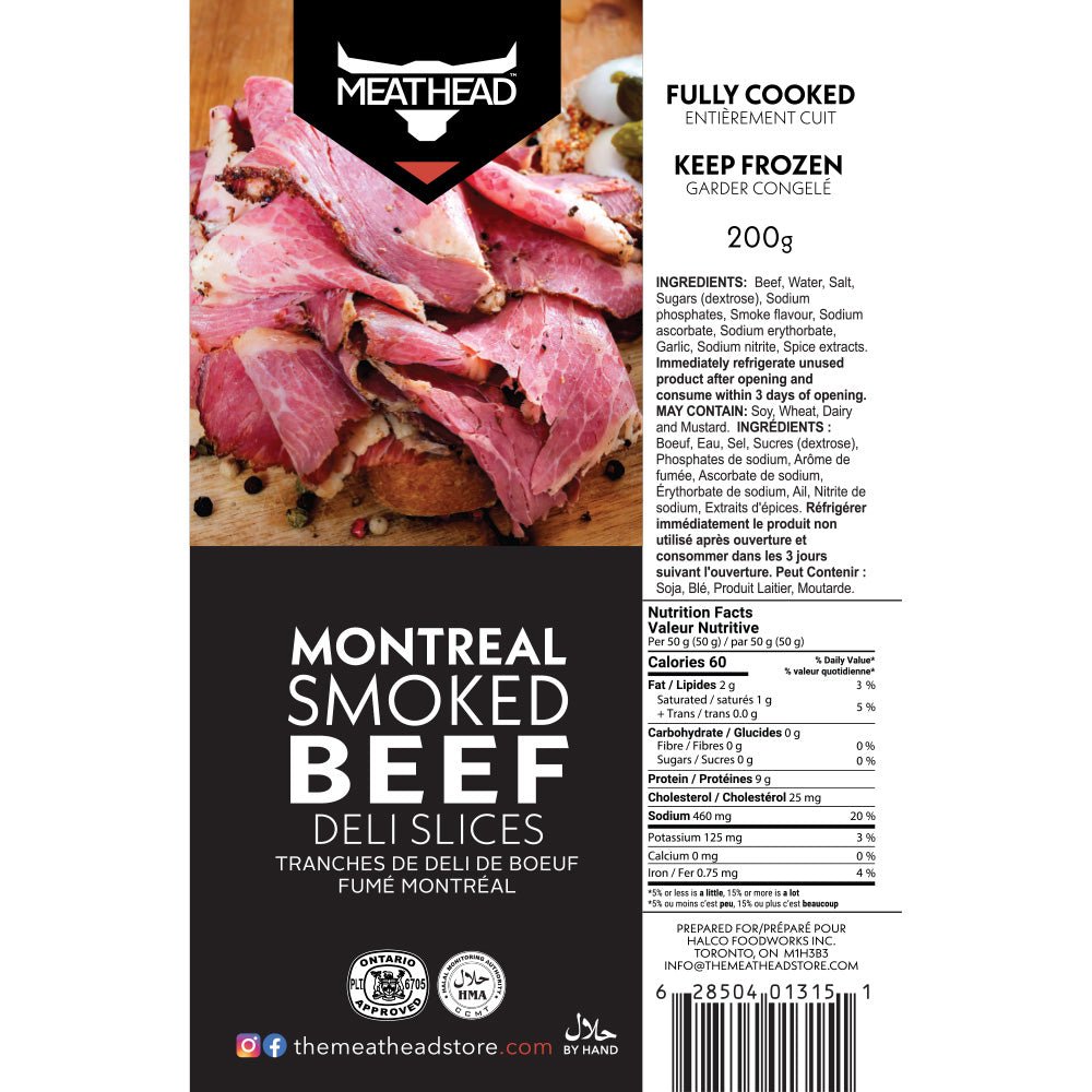 Meathead Montreal Smoked Beef Deli Slices - The Meathead Store