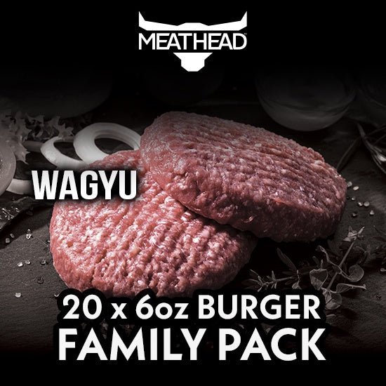 MEATHEAD PURE WAGYU BEEF BURGER PATTIES 6OZ FAMILY PACK - The Meathead ...
