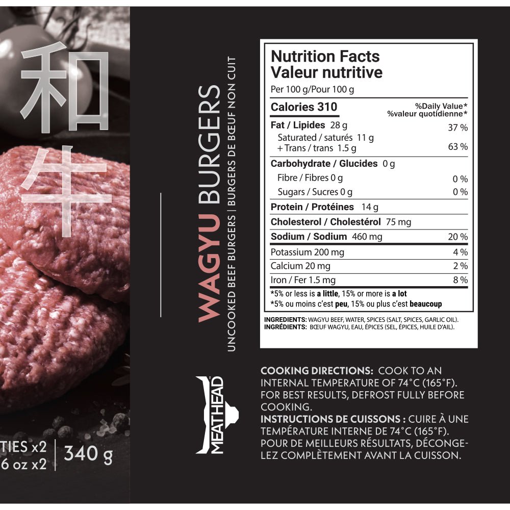 MEATHEAD PURE WAGYU BEEF BURGER PATTIES 6OZ FAMILY PACK - The Meathead ...