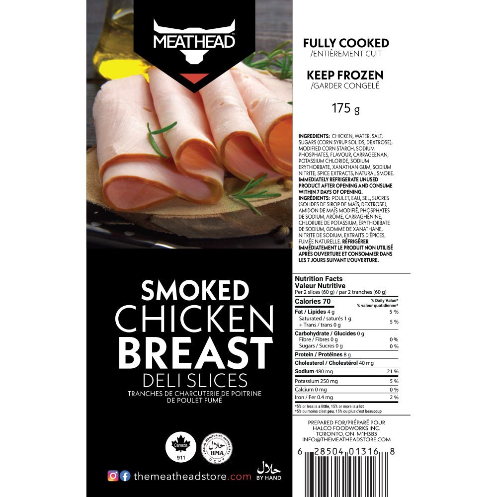 Meathead Smoked Chicken Breast Deli Slices - The Meathead Store
