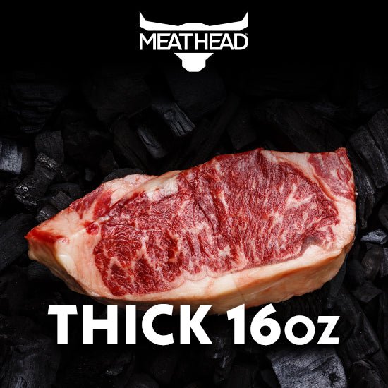 MEATHEAD THICK AAA ANGUS BEEF NY STRIPLOIN STEAK 16OZ - The Meathead Store