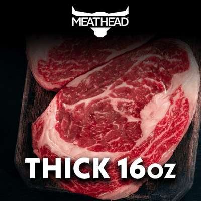 MEATHEAD THICK AAA ANGUS BEEF RIB EYE STEAK 16OZ - The Meathead Store